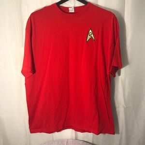 Star Trek Mens Tshirt Size 2XL With Combadge Patch